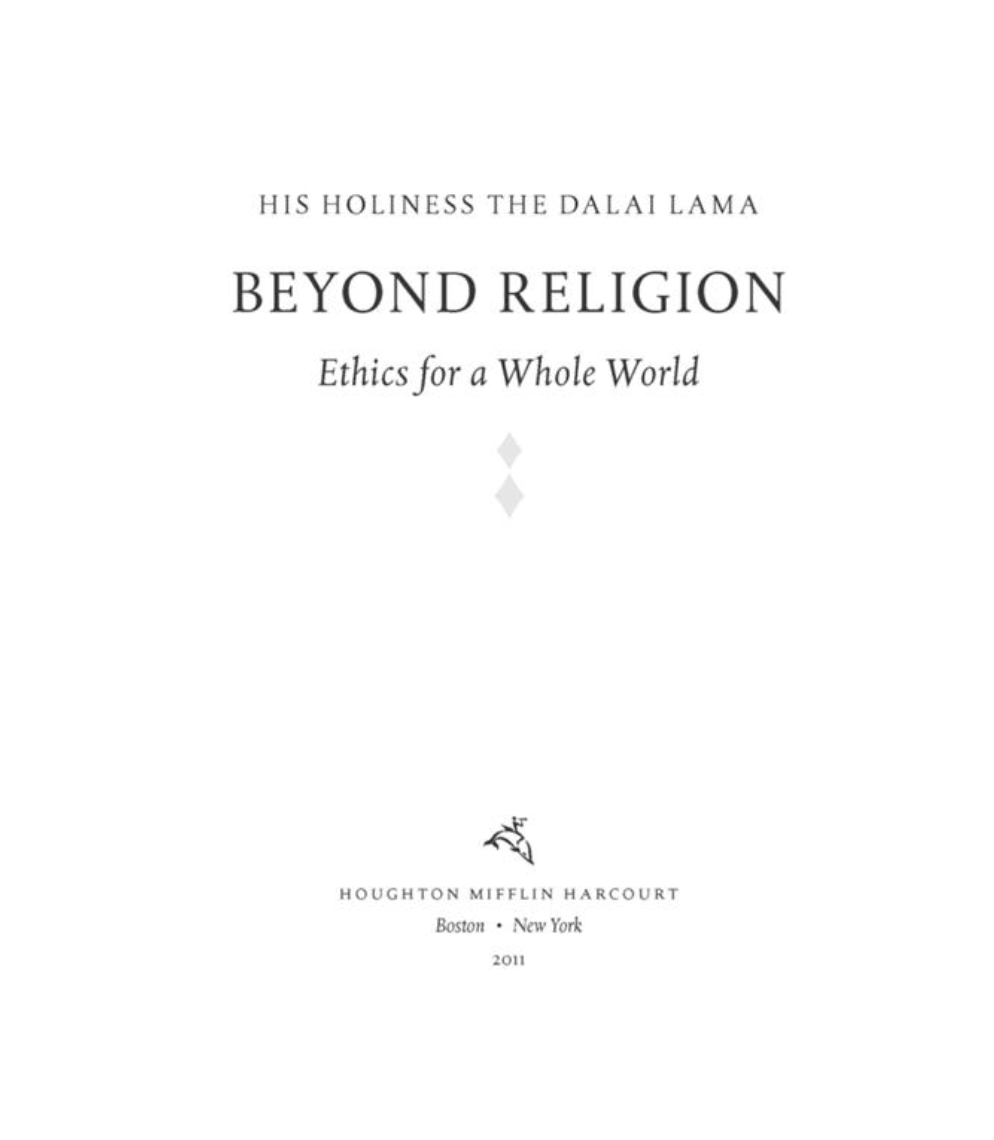 (image for) Beyond Religion by Dalai Lama (epub)